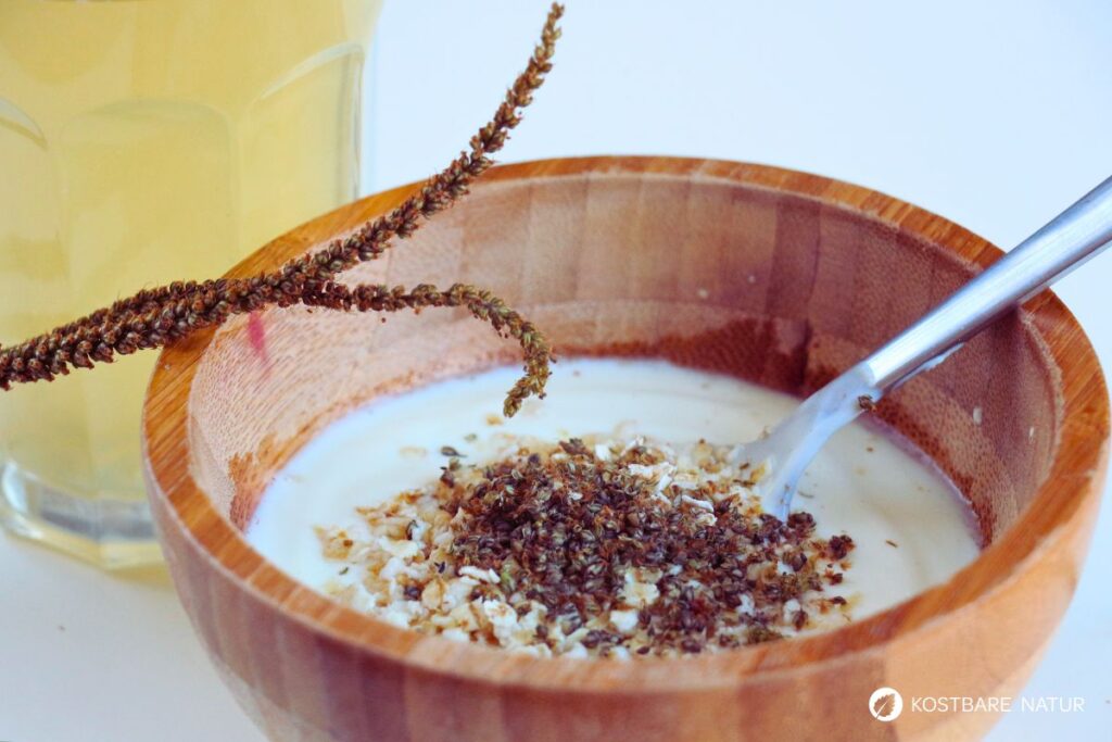 Müsli mit Breitwegerichsamen