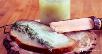 Mit nur wenigen Zutaten kannst du schnell einen Brotaufstrich mit Beifuß zubereiten als vegane Alternative zu Schmalz.