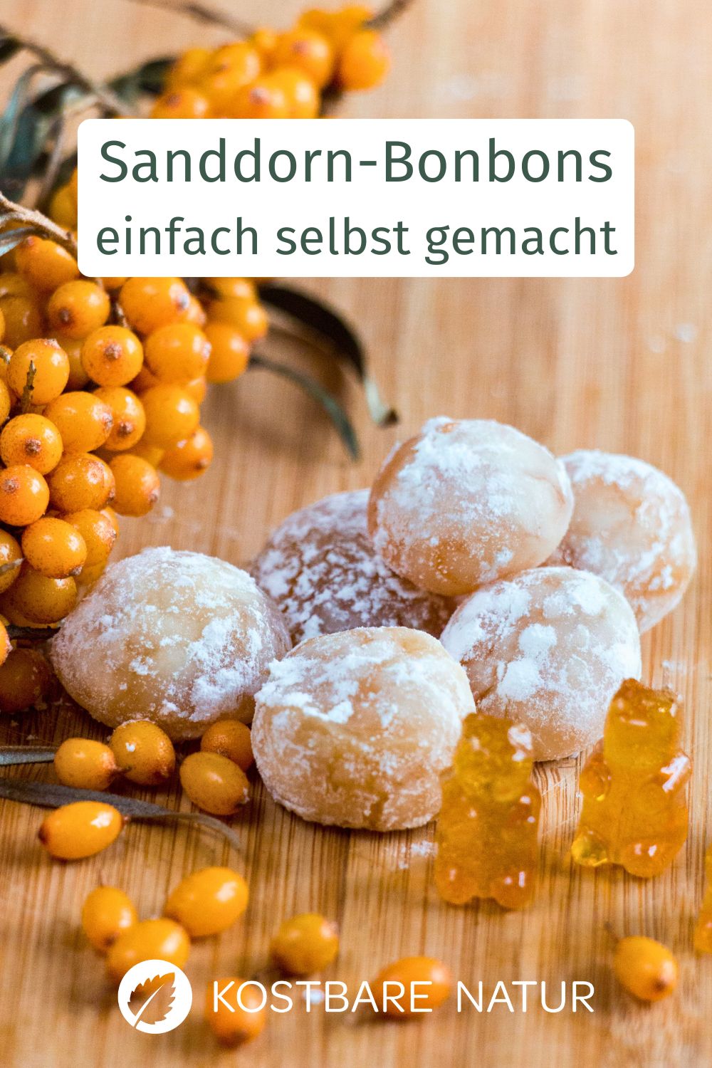 Leckere Bonbons aus Sanddornsaft zubereiten - so einfach stellst du fruchtige Naschereien selber her.