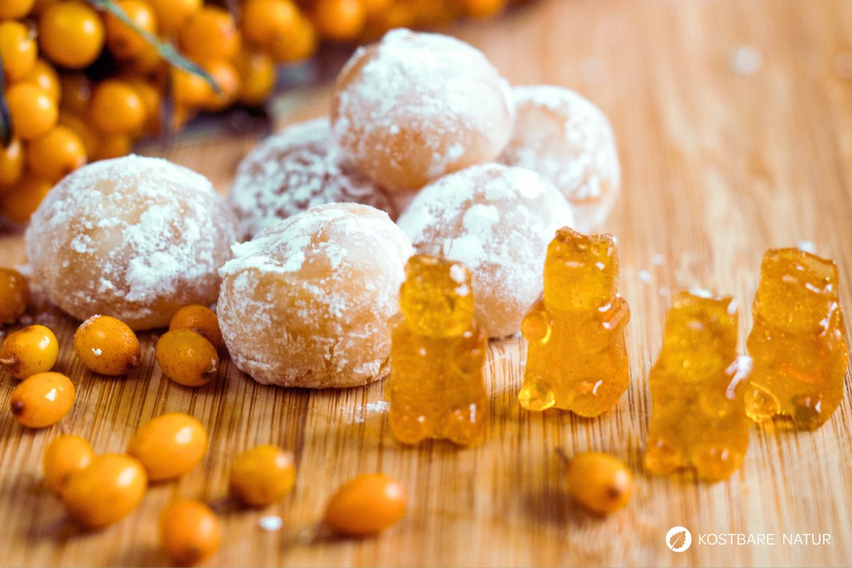 Fruchtig-saure Sanddornbonbons einfach selber herstellen