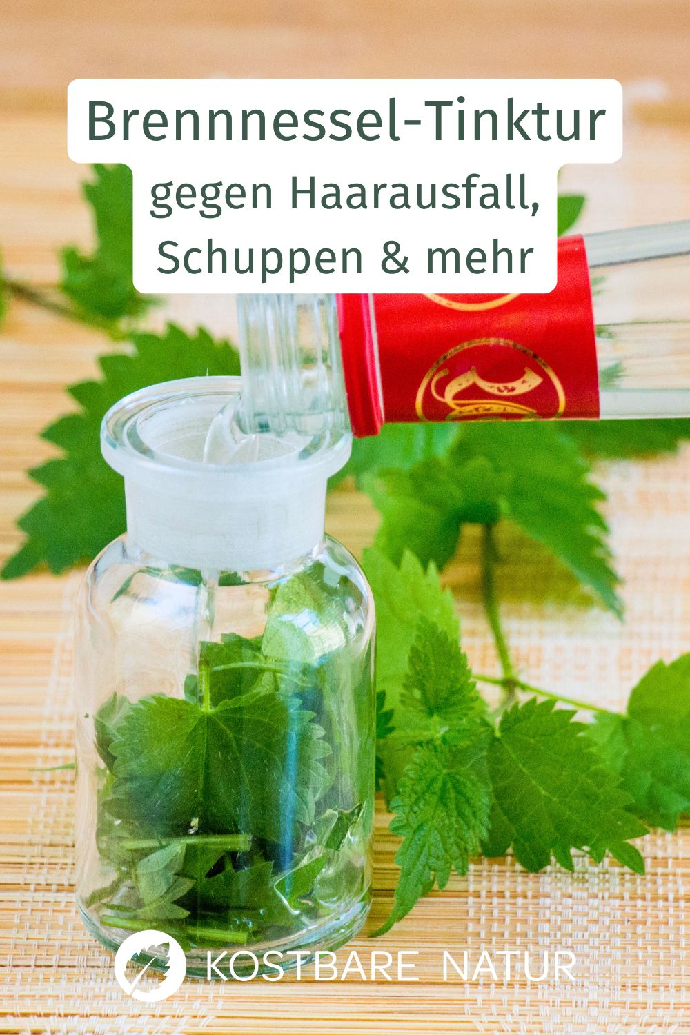 Eine heilsame Brennnessel-Tinktur zur innerlichen und äußerlichen Anwendung kannst du einfach selber herstellen.