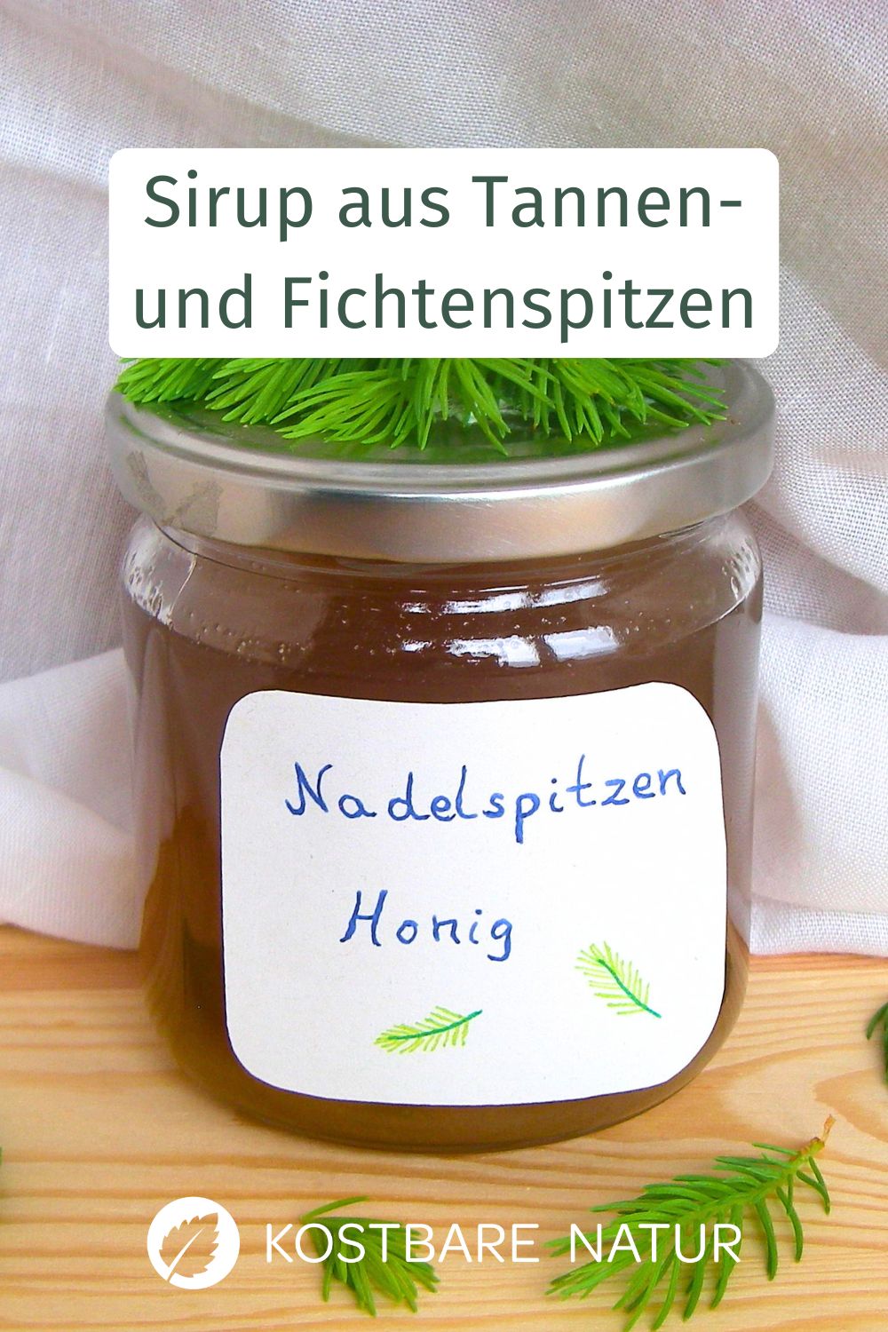 Im Mai kannst du aus den hellgrünen und sehr gesunden Spitzen von Tannen und Fichten den bekannten Fichtenspitzen-Sirup herstellen!