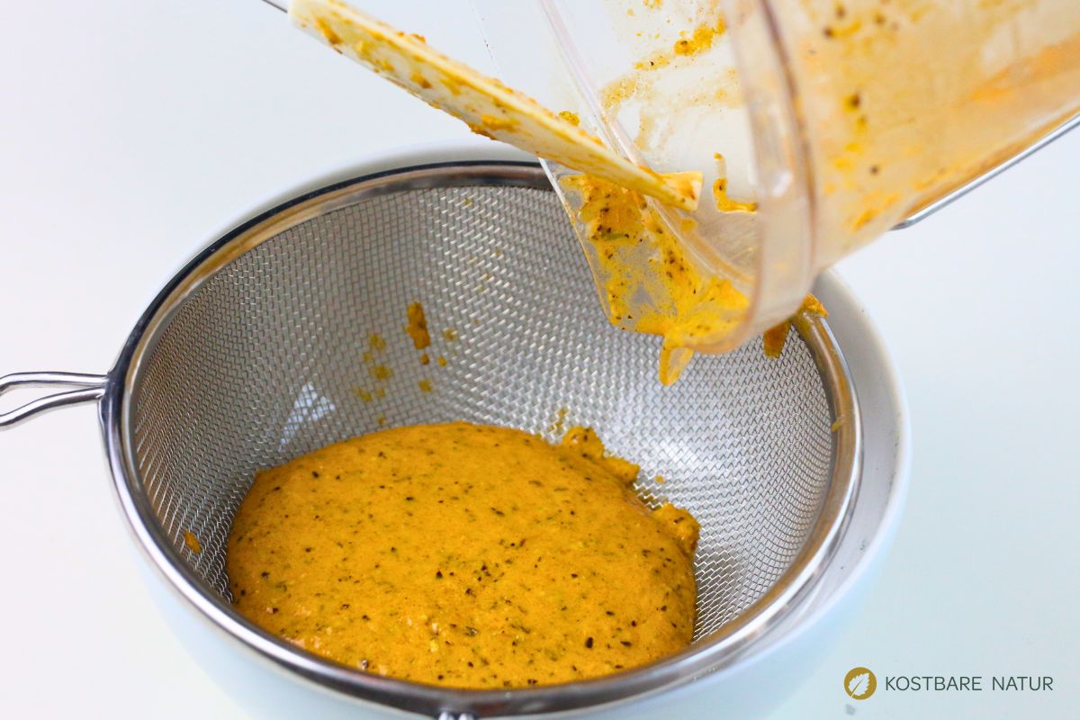 Sanddornmus absieben