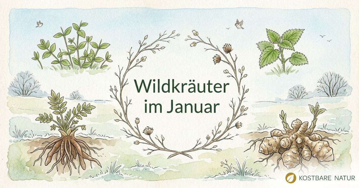 Finde heraus, welche Wildkräuter, Wildfrüchte und andere Schätze du zur Zeit finden und wie du sie in der Küche und für die Gesundheit nutzen kannst!