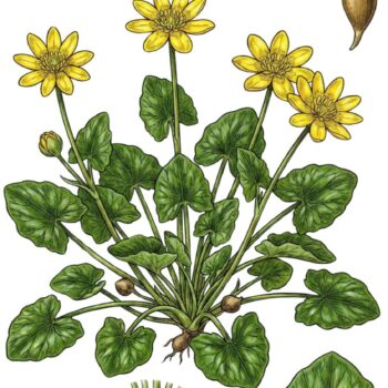 Das Scharbockskraut sprießt früh und sollte noch vor der Blüte gesammelt und genutzt werden. Genieße es aber bedacht und in Maßen!