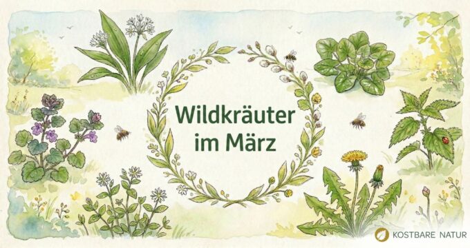 Finde heraus, welche Wildkräuter, Wildfrüchte und andere Schätze du zur Zeit finden und wie du sie in der Küche und für die Gesundheit nutzen kannst!