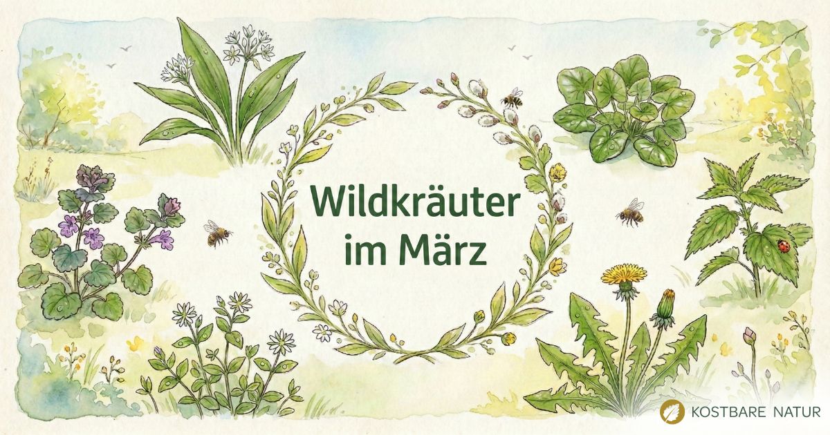 Finde heraus, welche Wildkräuter, Wildfrüchte und andere Schätze du zur Zeit finden und wie du sie in der Küche und für die Gesundheit nutzen kannst!