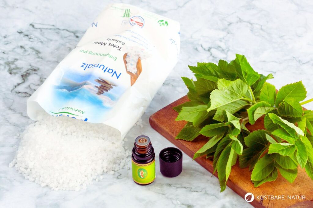 Salz, Giersch und ätherisches Öl