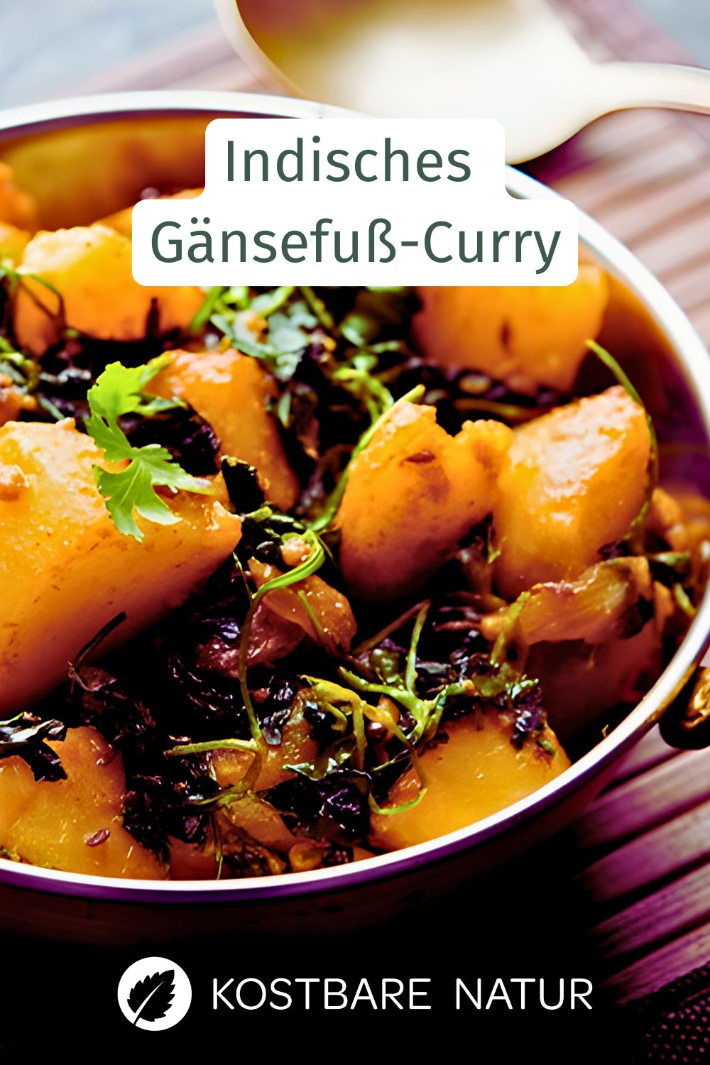 Der Weiße Gänsefuß lässt sich wunderbar spinatähnlich zu indischen Rezepten verarbeiten, zum Beispiel zu einem Bathua ka Saag.