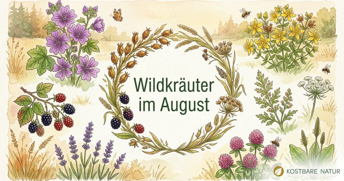 Finde heraus, welche Wildkräuter, Wildfrüchte und andere Schätze du zur Zeit finden und wie du sie in der Küche und für die Gesundheit nutzen kannst!