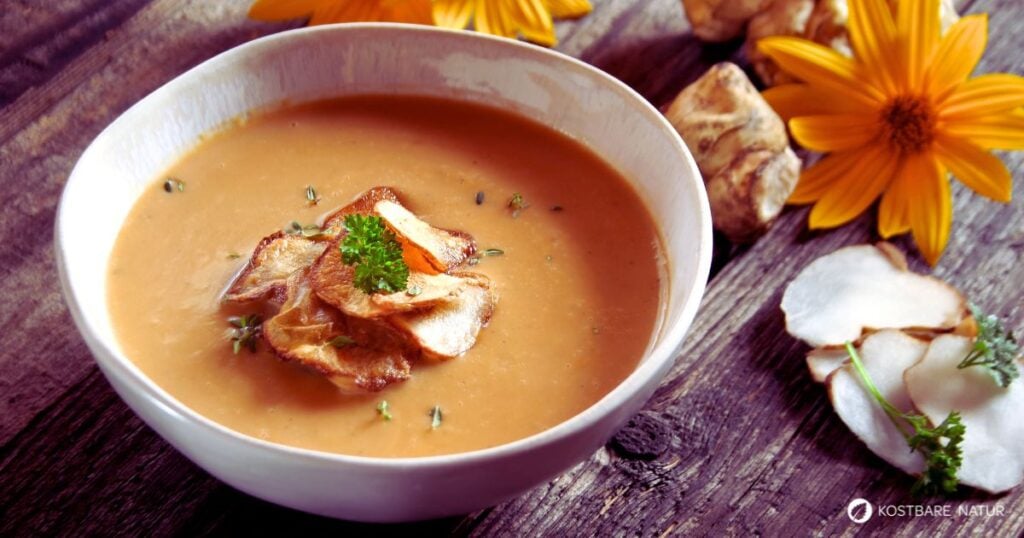 Topinambursuppe: einfaches Rezept für Erdartischocke - Kostbare Natur