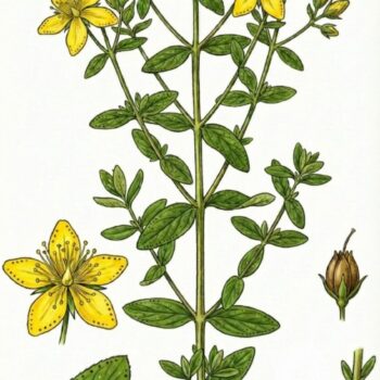 Das gelb blühende Johanniskraut ist einer der besten Speicher der Sonnenenergie. Sammle es im Sommer und nutze es im Winter, um die dunklen Tage aufzuhellen.