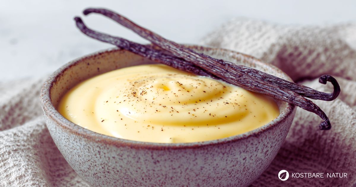Mit wenigen Zutaten kannst du Vanillepudding selber machen. Mit echter Vanille und vollem Aroma, viel besser als jedes Fertigprodukt.