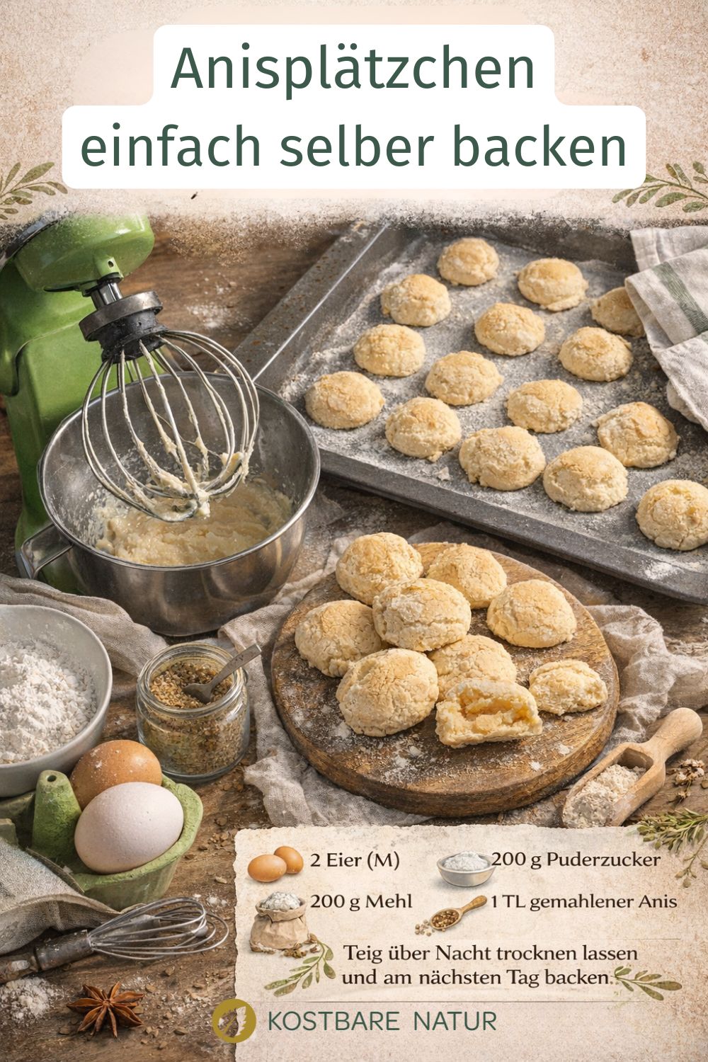 Aromatische Anisplätzchen mit zartem Biss und feiner Süße. Einfach gebacken, wunderbar duftend und perfekt für alle, die besondere Weihnachtsklassiker lieben.