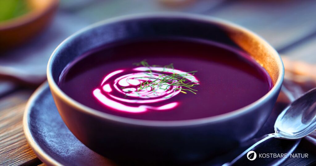 Mahoniensuppe überrascht mit fruchtiger Säure und tiefer Farbe. Ein einfaches Rezept, das aus wilden Beeren ein aromatisches Dessert zaubert.