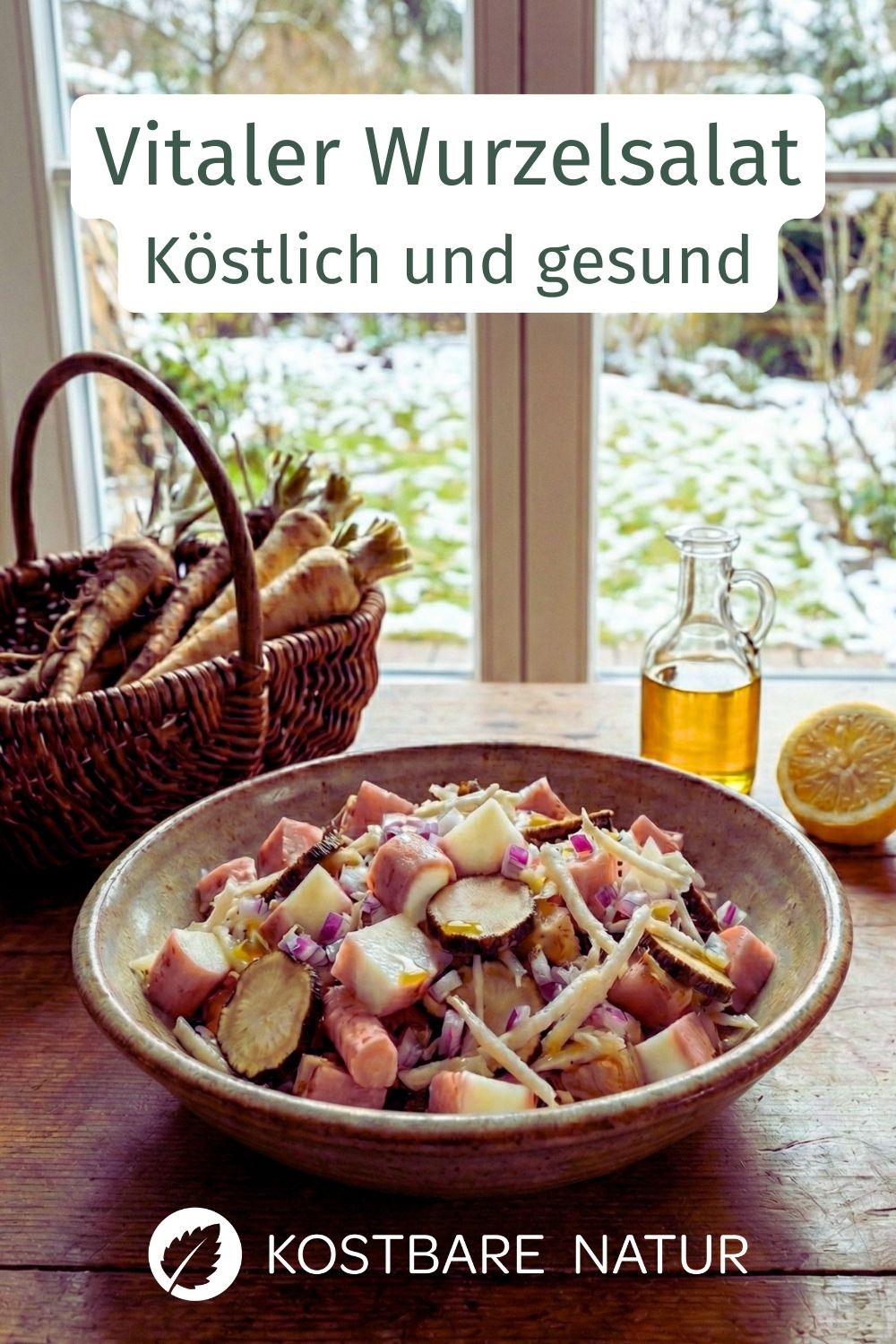 Wurzelsalat als perfekter Vitalstofflieferant im Winter! Entdecke, wie diese schnell gemachte Mahlzeit dein Wohlbefinden fördern kann.