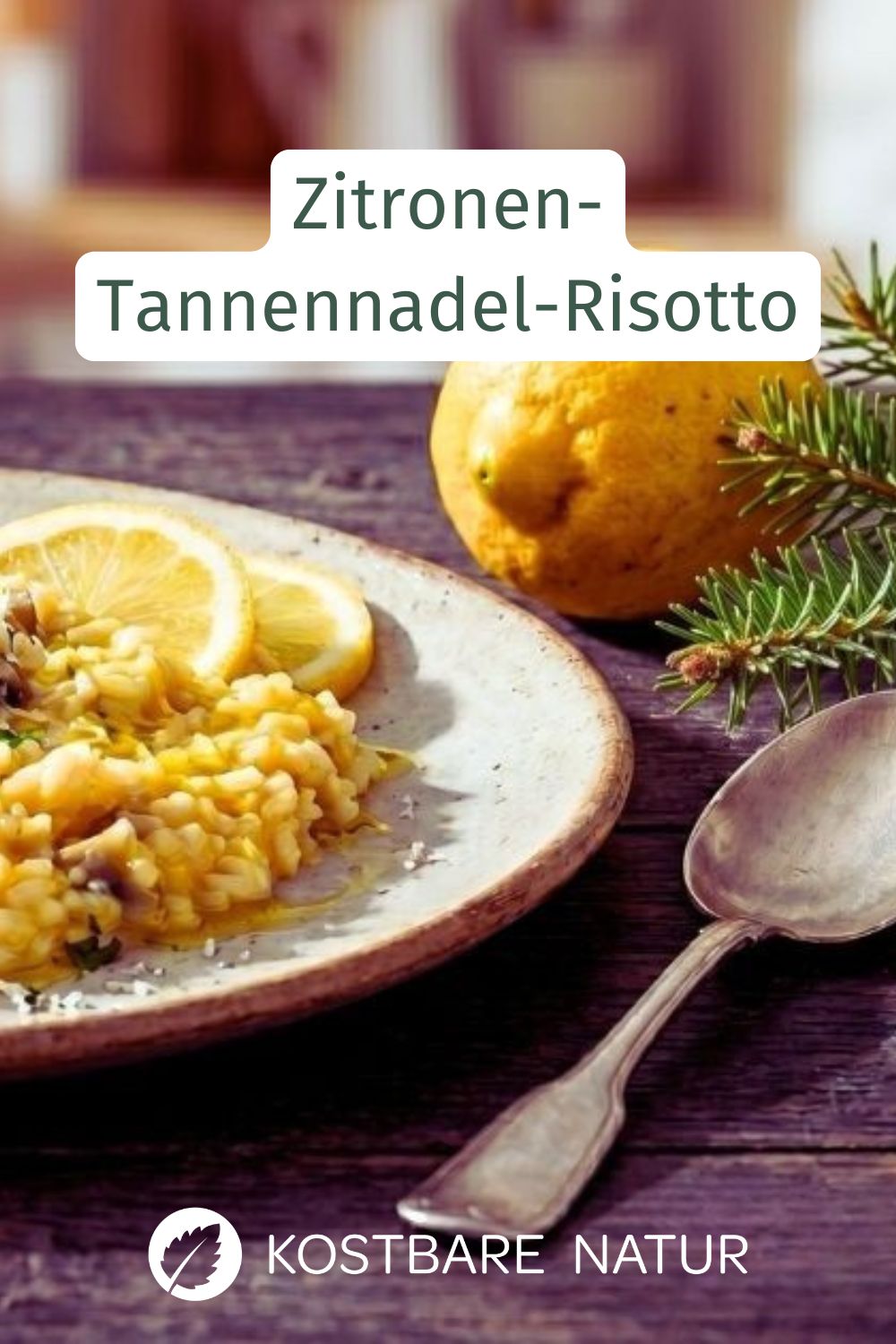 Suchst du ein besonderes Rezept? Dieses Zitronen-Tannennadel-Risotto bringt den frischen Geschmack des Waldes direkt auf deinen Teller.